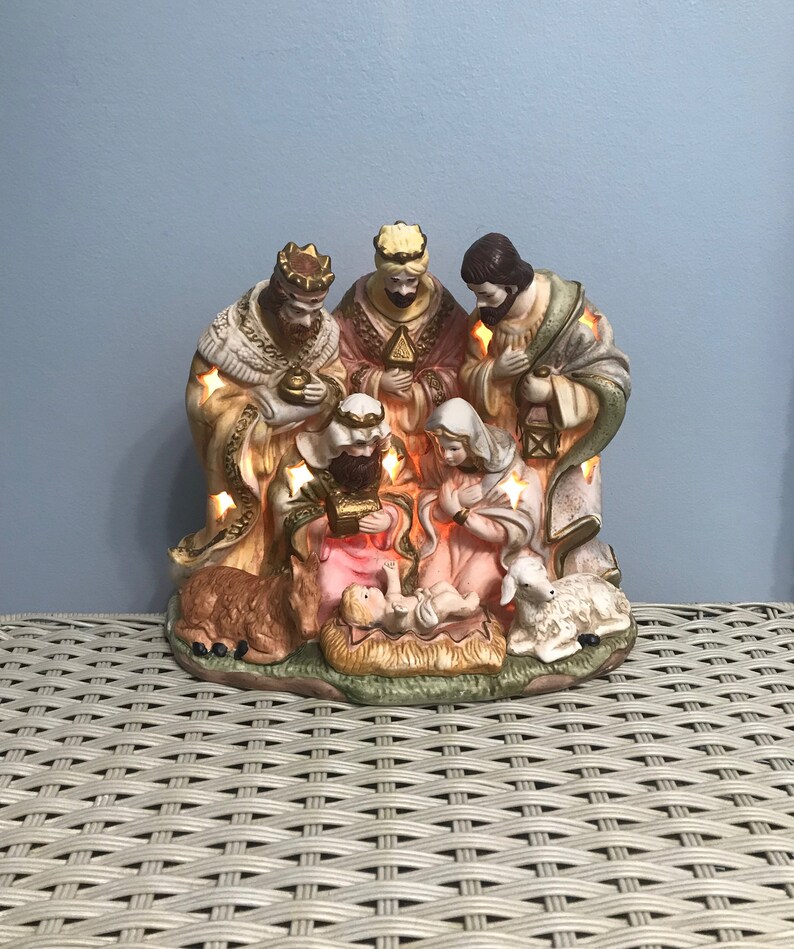Cracker Barrel Illuminated Nativity Etsy