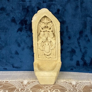 George Carruth Hand Cast Christmas Nativity Font Wall Decor
