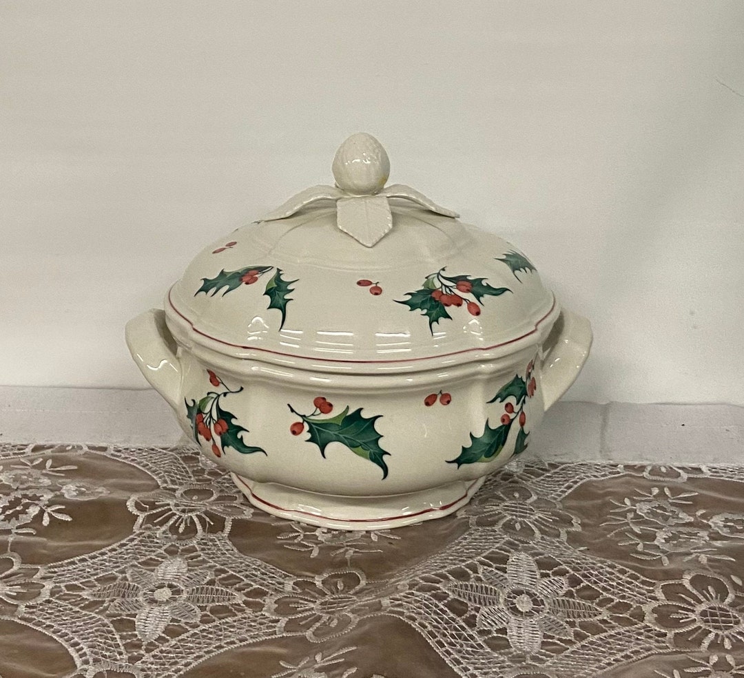 Villeroy & Boch Holly Round Porcelain Lidded Vegetable Dish Etsy
