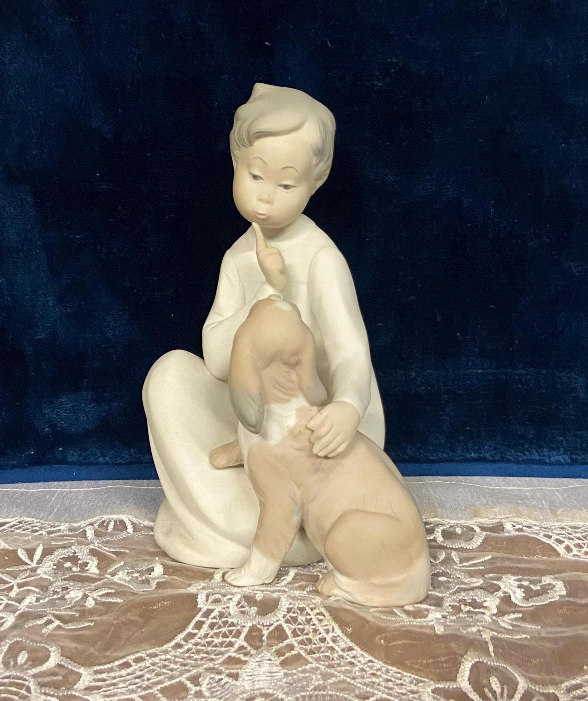 Boy With Dog Lladro - Etsy