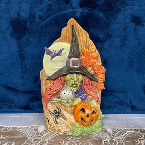 Witch Halloween Ceramic Figure
