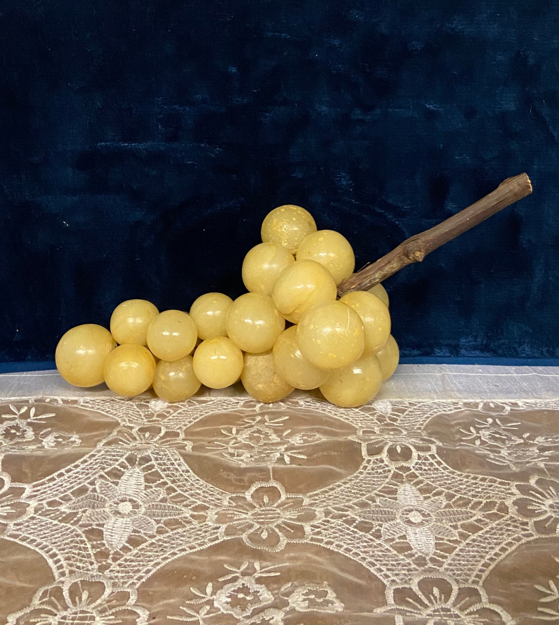 Mid Century Alabaster Grape Cluster/Bunch Decor