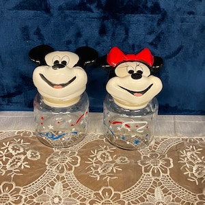 Anchor Hocking The Walt Disney Company Mickey & Minnie Jars/Canisters Set of 2