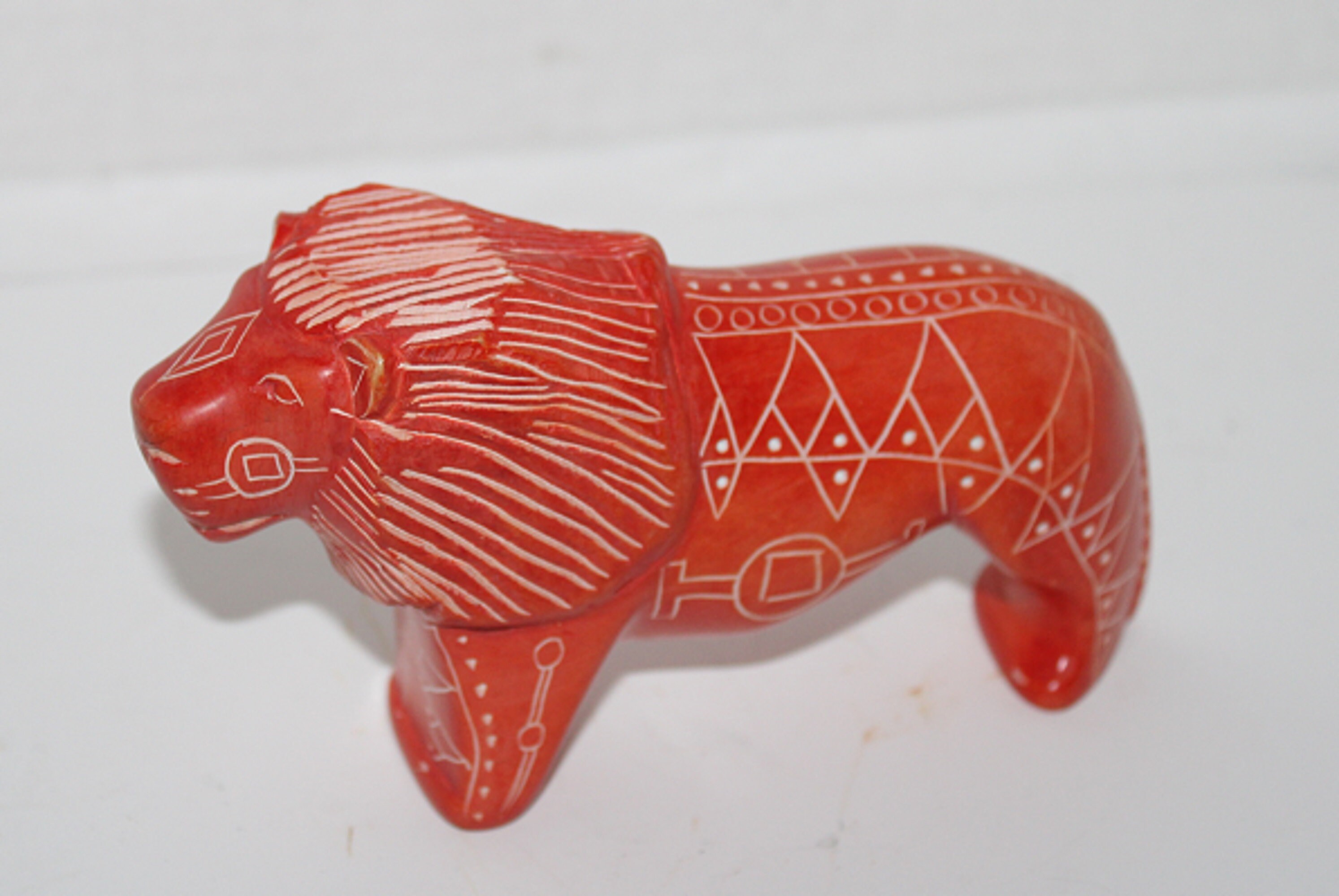 Kenyan Soapstone Lion Sculpture Etsy