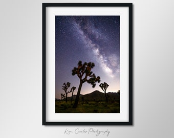 Joshua Tree National Park Print | Milky Way Astrophotography | Starry Sky Art | Southwest Decor | Desert Wall Art | Stars Art | Galaxy Print