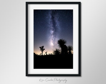 Joshua Tree National Park Print | Desert Wall Art | Night Sky Print | Southwest Decor | Desert Photography | Milky Way Astrophotography