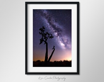 Joshua Tree National Park Photography Print | Night Sky Print | Milky Way | Starry Sky | Southwest Decor | Desert Wall Art | Astrophotgraphy