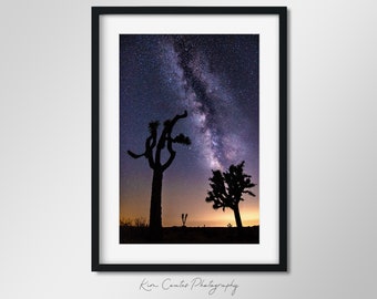 Joshua Tree National Park Print | Southwest Decor | Desert Photography | Milky Way Astrophotography | Starry Sky | Night Sky Print
