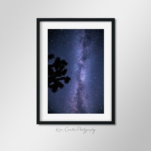 Joshua Tree National Park Print | Desert Print | Southwest Decor | Milky Way Astrophotography | Starry Sky Galaxy Print | Star Art