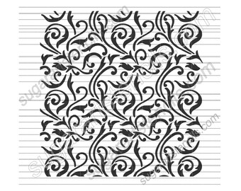 vine stencil etsy