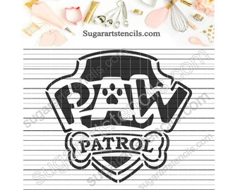 paw patrol stencil etsy