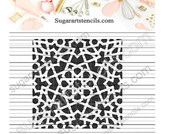 Stencil for cookies Moroccan mosaic lattice NB300159