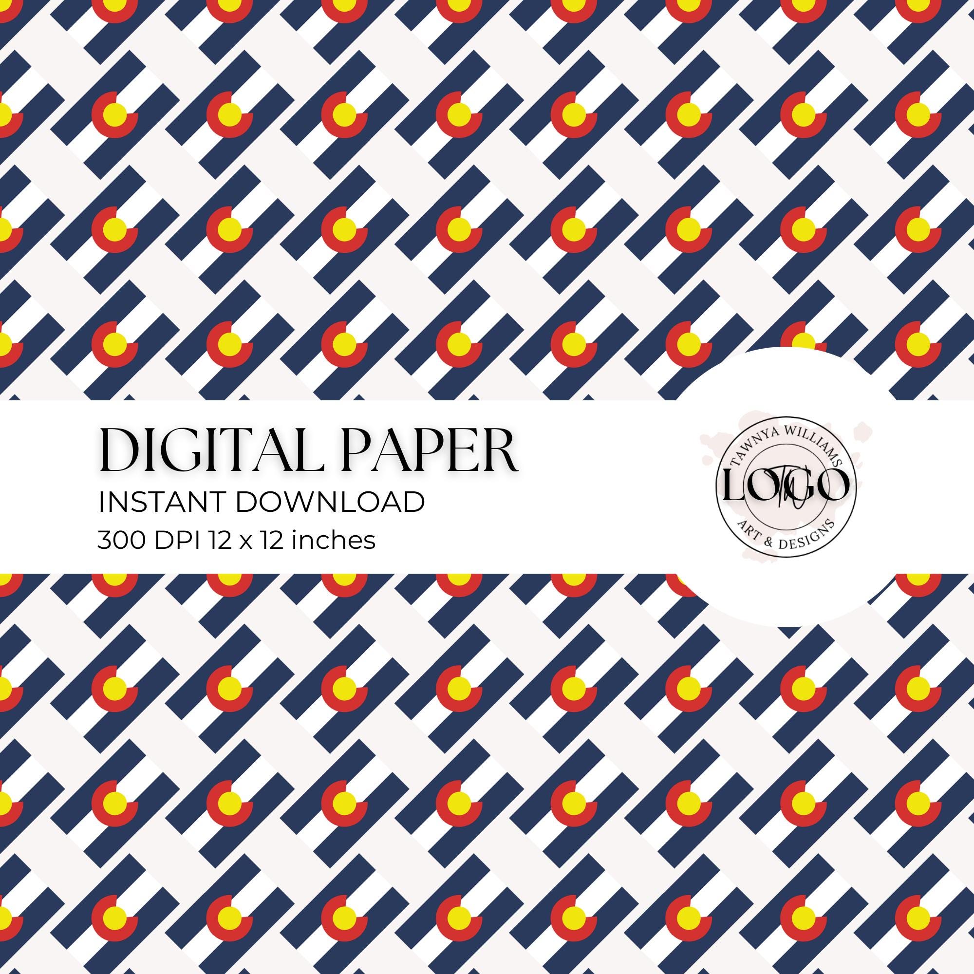 Colorado Seamless Pattern PNG and JPEG Files, CO, Rocky Mountains ...