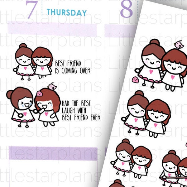 Mimi - Hang Out with Friends, Best Friends, Take a Selfie, Having Fun Planner Stickers (MI046)