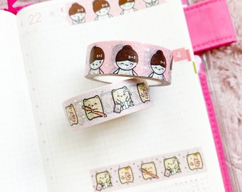 BUNDLE Neku Planning and Mimi Bubble Tea Washi Tape - 15mm