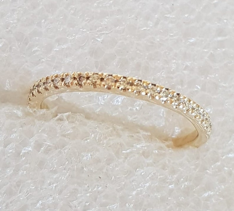 Diamond and gold band-10 carat wedding band set with 20 diamonds-wedding band-diamond band