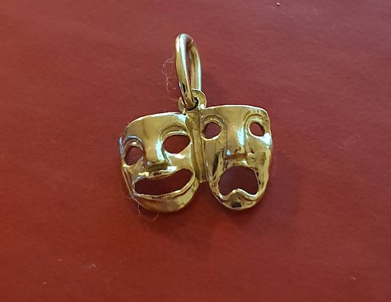 9 Carat Yellow Gold Theater Mask Charm