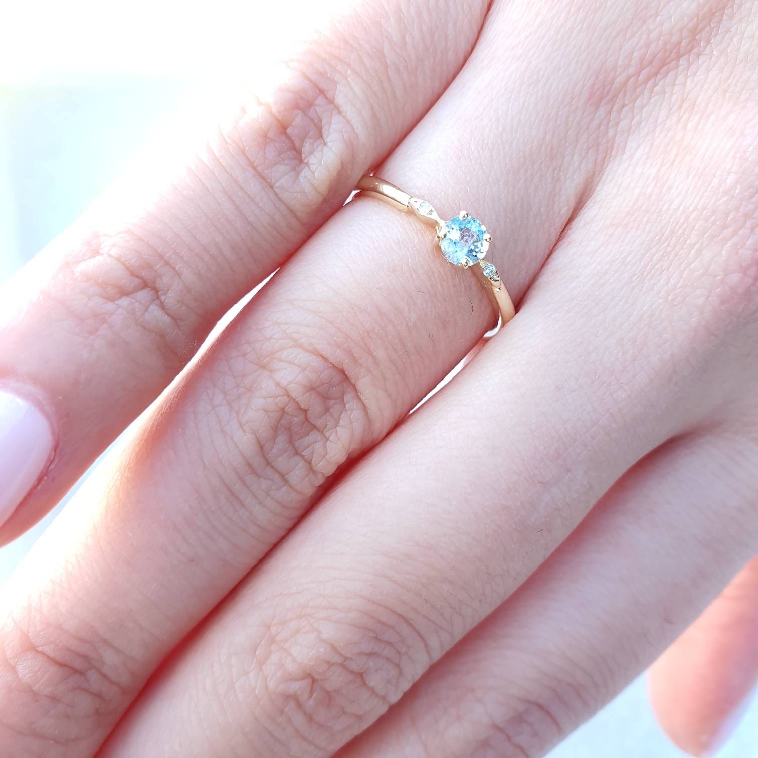 Aquamarine Stackable Etsy Australia