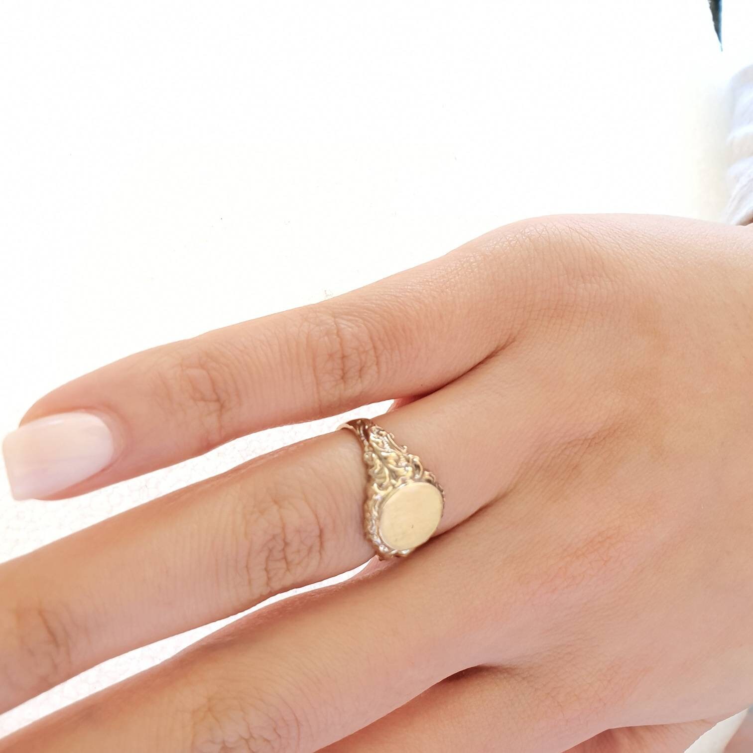 Vintage 9k JS Monogram Signet Ring 1958 – 23carat