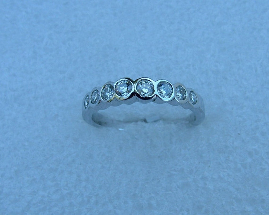 White Gold and Diamond Eternity Ringwhite Gold and Diamond Etsy