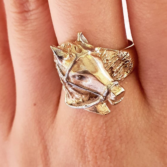 Natural Wild Horse Gemstone Gold Plated Ring 925 Sterling Silver Mix Shape  Bezel Setting Ring at best price in Jaipur