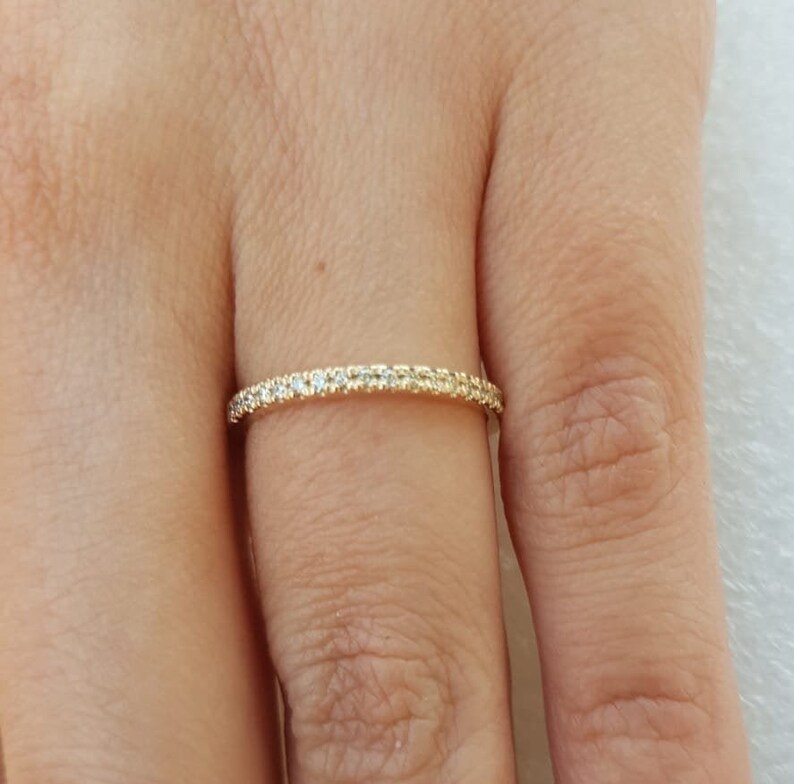 Diamond and gold band-10 carat wedding band set with 20 diamonds-wedding band-diamond band