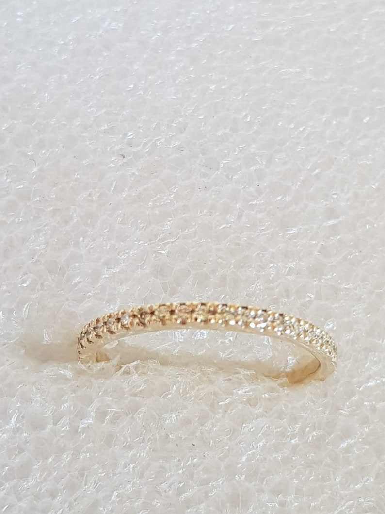 Diamond and gold band-10 carat wedding band set with 20 diamonds-wedding band-diamond band