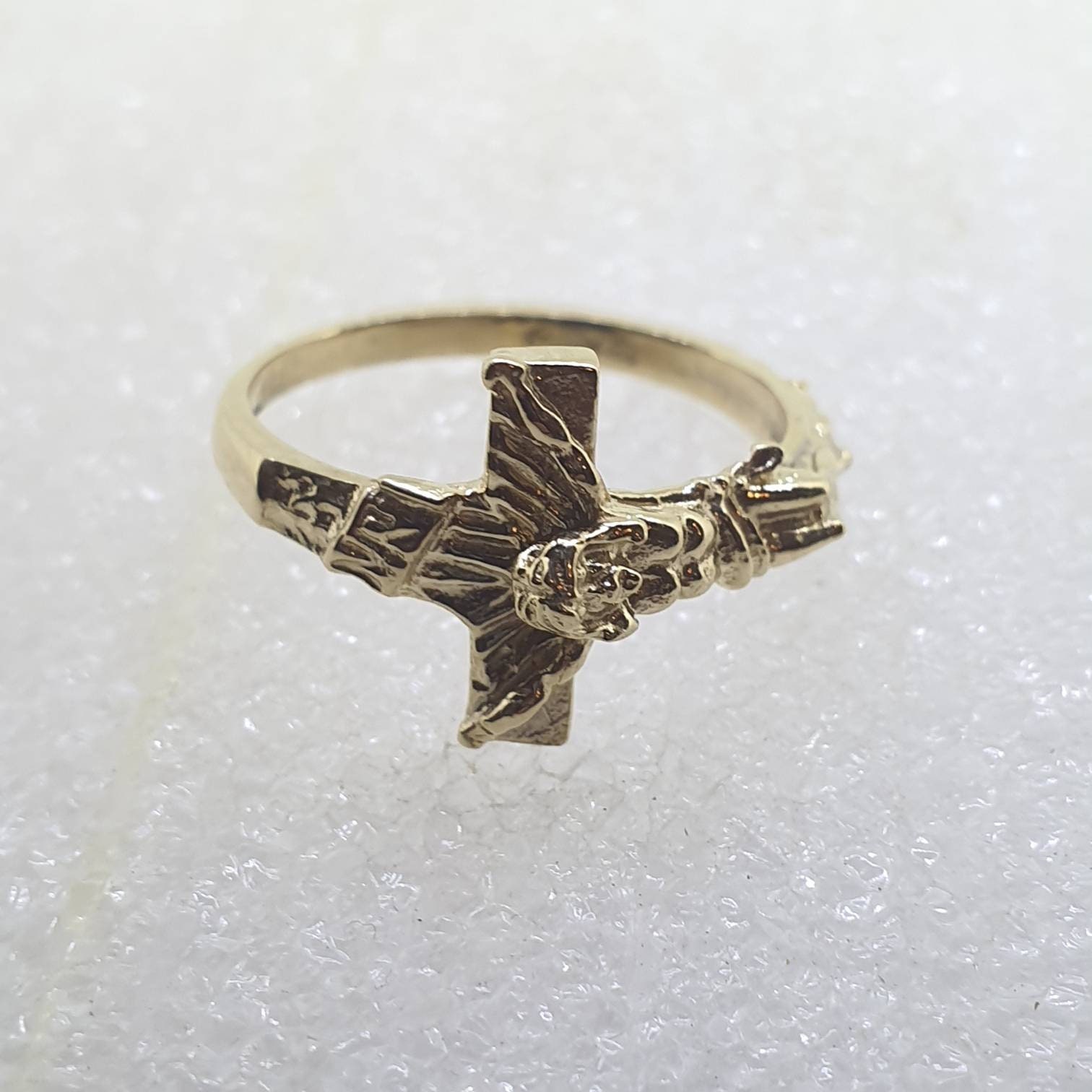 Crucifix Ring 10k Crucifix Ring Gold Crucifix Ring 10 Carat Etsy