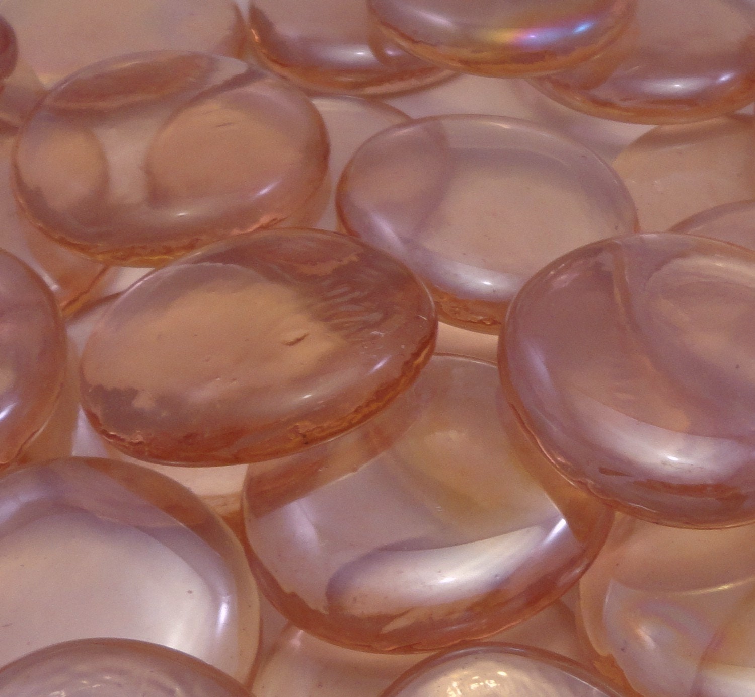 10 Lbs Large Quartz Pink Glass Gems 3545 Mm Approx 1.5 Inch Clear