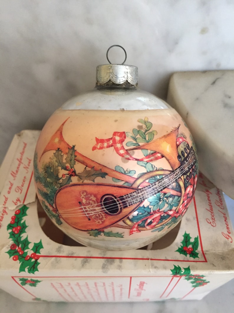 Vintage 1970s Hallmark Glass Christmas Tree Ornament Sing a Etsy