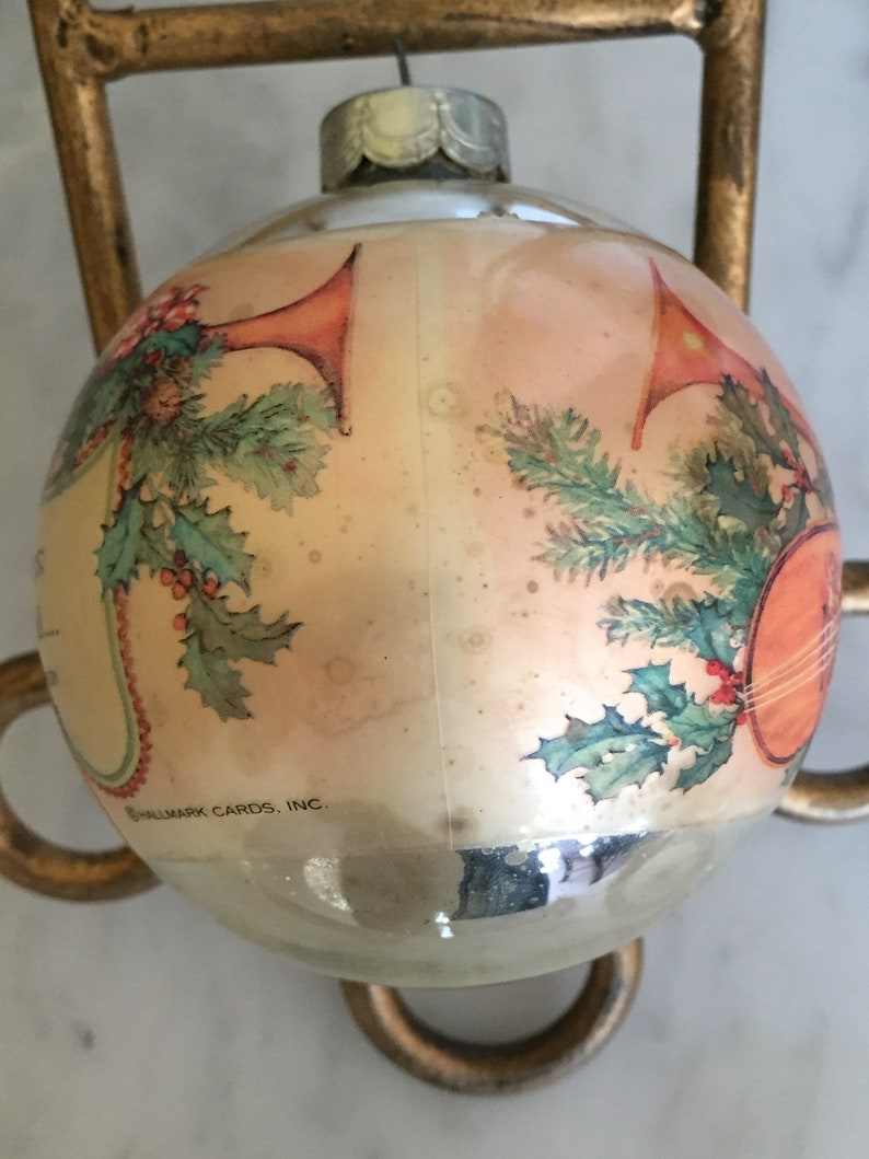 Vintage 1970s Hallmark Glass Christmas Tree Ornament Sing a Etsy