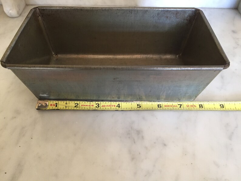 Vintage 1940's Metal Loaf Pan 11 Metal Baking Pan Rolled Etsy