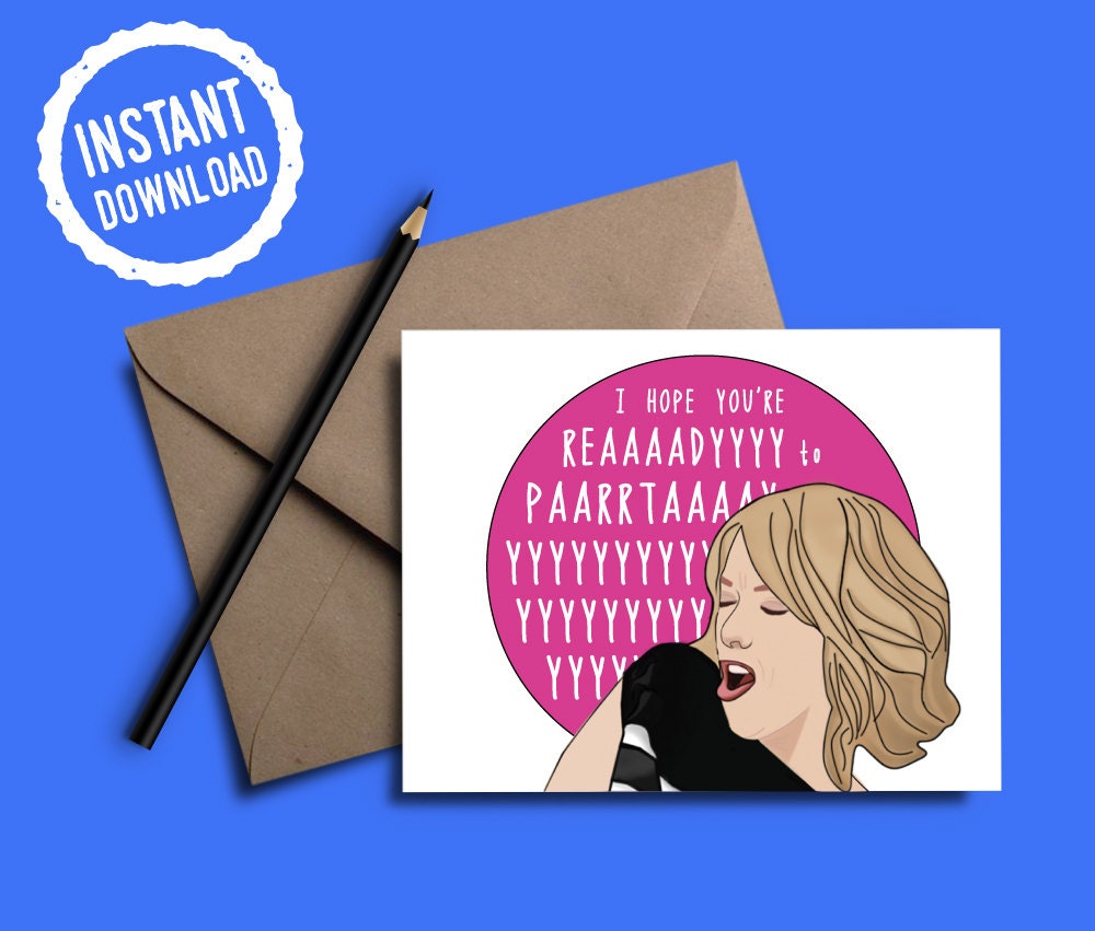 Ready To Party 1 Bridesmaids Movie Celebration Cards Etsy Ready To Party 1 Bridesmaids Movie Celebration Cards Etsy