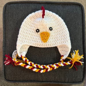 Chicken Hat, Crochet Chicken Hat, Funny crochet hat