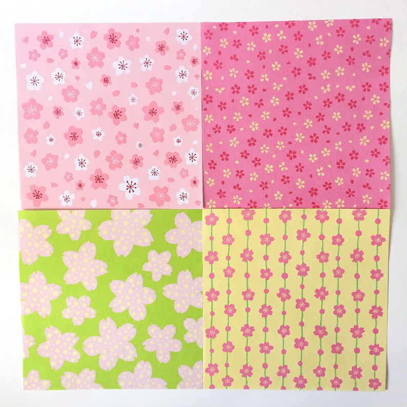 Origami Paper Sheets 36 sheets Sakura Pattern Design Paper