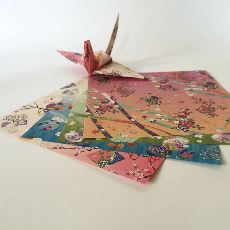 Origami Paper Sheets Japanese Pattern 24 Sheets Paper Etsy UK