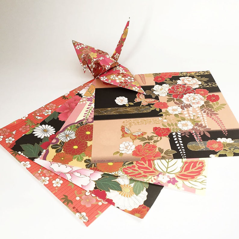  Origami  Paper Sheets Kimono  Pattern  Chiyogami 10 Sheets Etsy