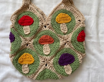 Crochet Mushroom Bag
