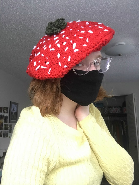 Crochet Strawberry Beret - Etsy