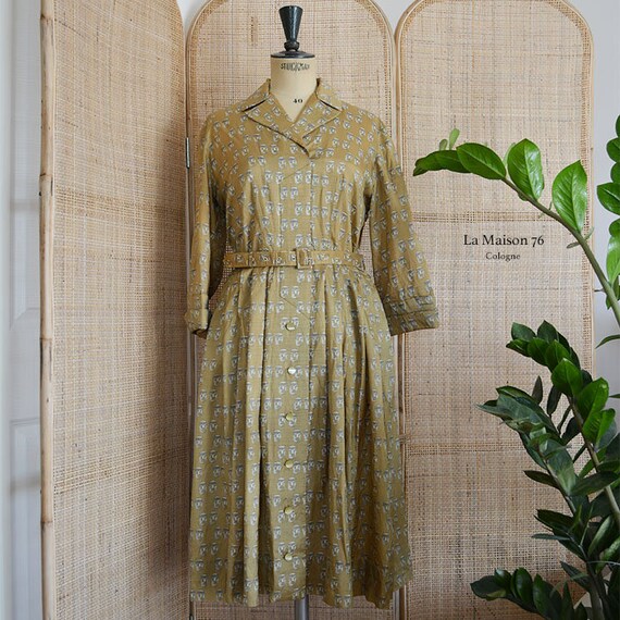 50s Vintage Lady Tiki-Masken-Kleid