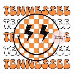 Geruit ontwerp Tennessee smileygezicht | Sublimatie-png-bestand