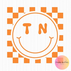 Geruit ontwerp Tennessee smileygezicht | Sublimatie-png-bestand
