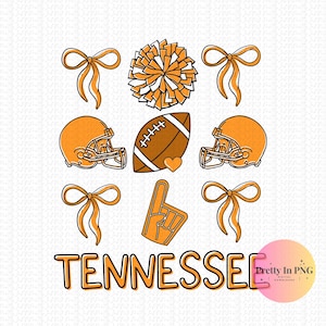 Tennessee Bow Football PNG Design | Sublimation PNG File | Digital Download | PNG File