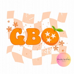 GBO | Go Big Orange | Tennessee Orange geruit png-bestand | Digitale download | Sublimatieontwerp