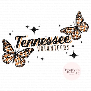 Tennessee oranje geruite vlinder png-bestand | Digitale download | Sublimatieontwerp