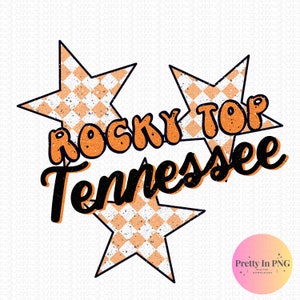 Tennessee Rocky top geruit tri-star ontwerp | Sublimatie png-bestand | Digitale download | PNG-bestand