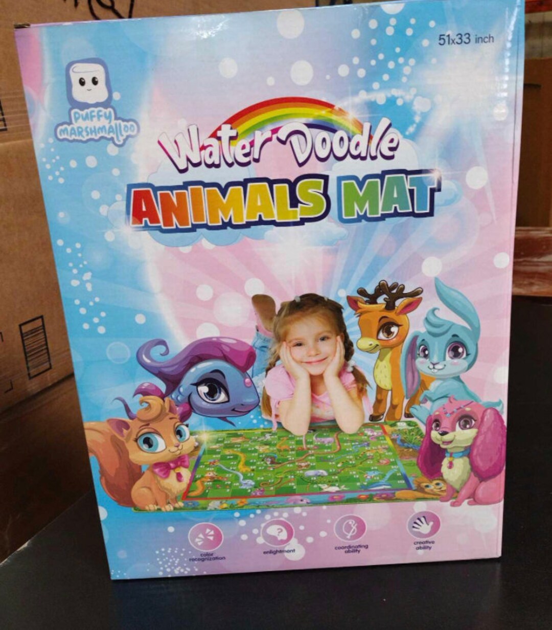 Large Animals Drawing Mat Water Doodle Toy Kids Creative Learning W ...