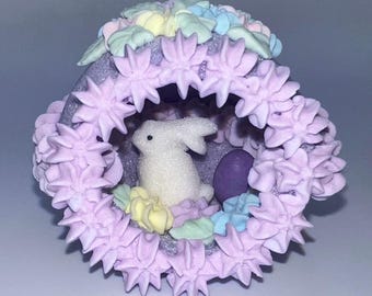 Yellow Sugar Egg with Bunny