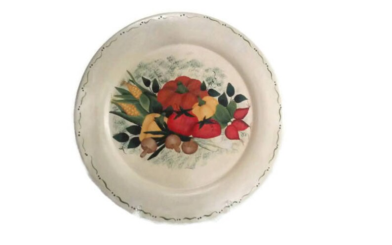 Garden Vegetable Wood Plate