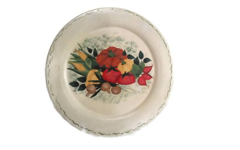 Garden Vegetable Wood Plate